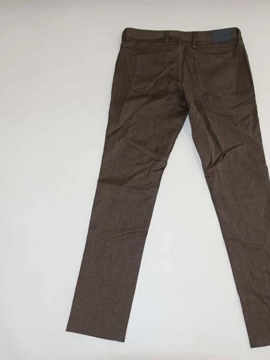 J. Hilburn Mens 5 Pocket Bestretch Slim Pants 31 x 30 NWT Brown Bespoke Low Rise - Picture 7 of 9